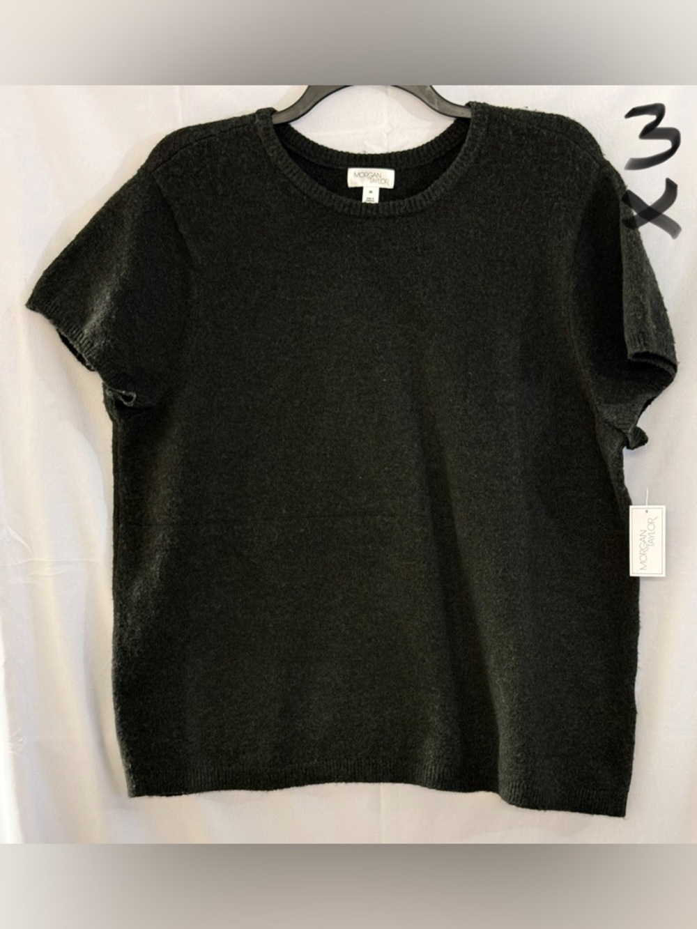 Morgan Taylor Green Crewneck Short-Sleeve Sweater